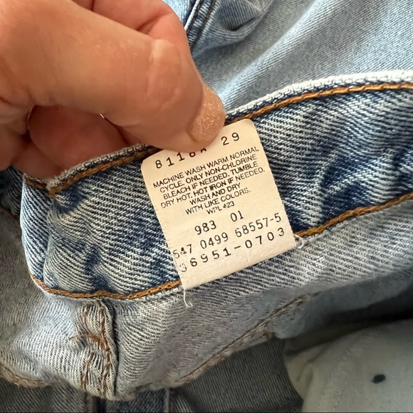 Levi’s Light Wash Vintage Denim Dad Shorts Size 14 100% Cotton High Rise Fit - Picture 11 of 16